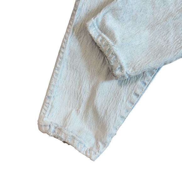 Stefano International Light Stone Wash High Waist Peg Leg Mom jeans Size 16 - Picture 3 of 8